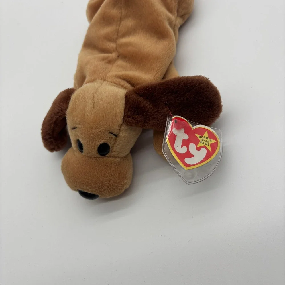 MWMT Ty Beanie Baby Bones The Dog Plush Toy Stuffed Animal Brown With Tags‎